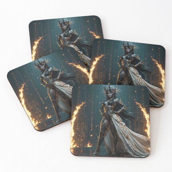 Item preview, Dark Sorceress Fire Portals Epic Fantasy designed and sold by GalleryBrisArt.