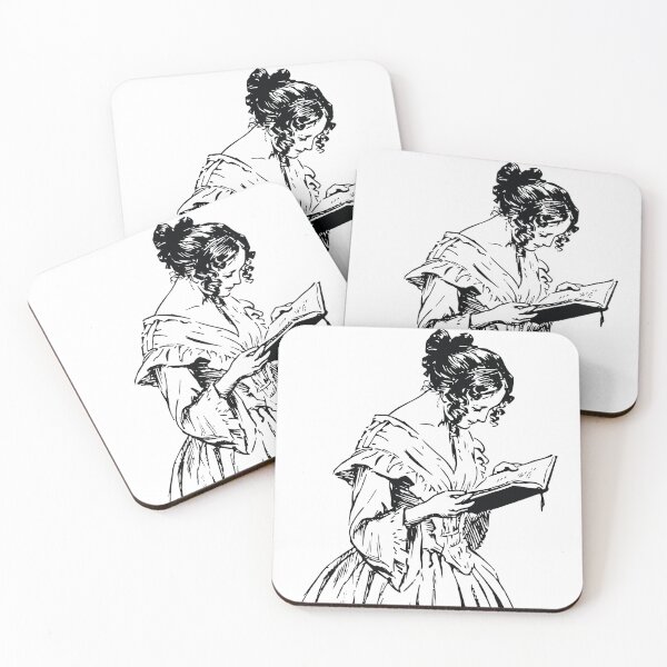 Item preview, Vintage Art Reading Girl designed and sold by randkcreativeco.
