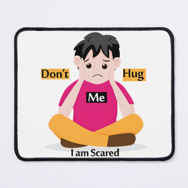 Item preview, Don'T Hug Me I'M Scared Creepy Cute Horror Art | ⭐⭐⭐⭐⭐ Best Seller designed and sold by sunsetboardwalk.