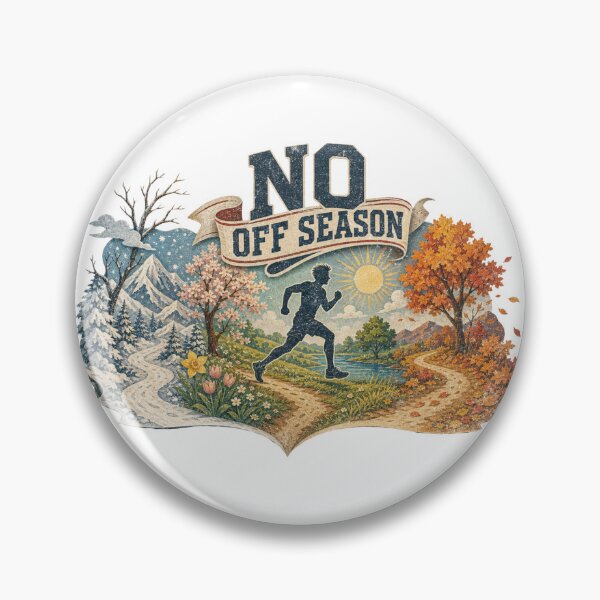 Item preview, No Off Season Running – Four Seasons Runner designed and sold by Nacho Average Designs.