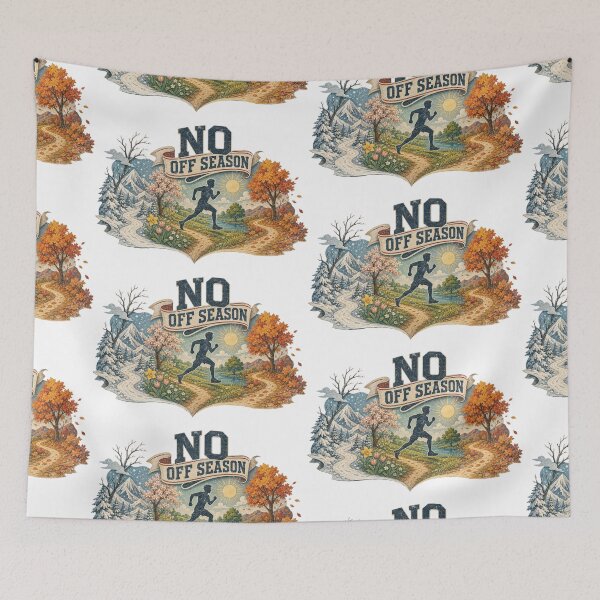 Item preview, No Off Season Running – Four Seasons Runner designed and sold by Nacho Average Designs.