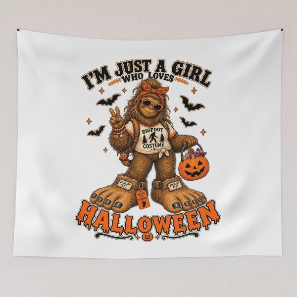 Item preview, ⭐ CRYPT OR TREAT COLLECTION - CRYPTID - BIGFOOT IN COSTUME - GIRL designed and sold by WheelieGdArt.