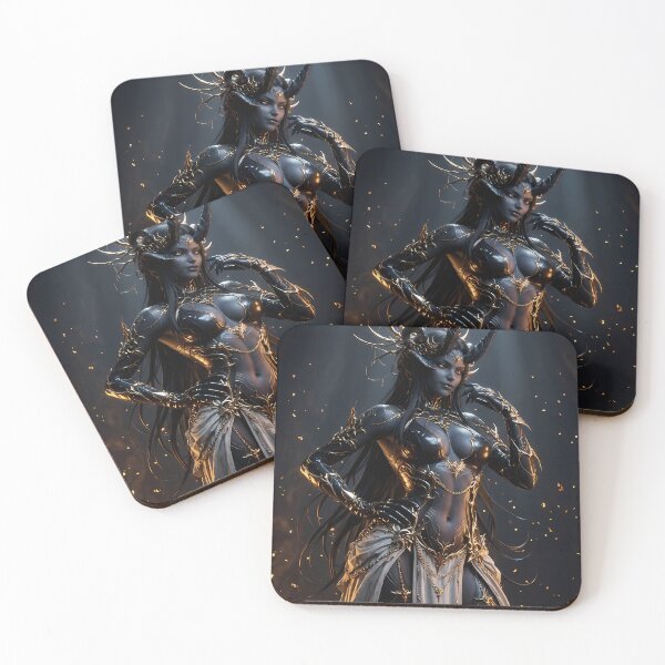 Item preview, Dark Sorceress Fire Portals Epic Fantasy designed and sold by GalleryBrisArt.