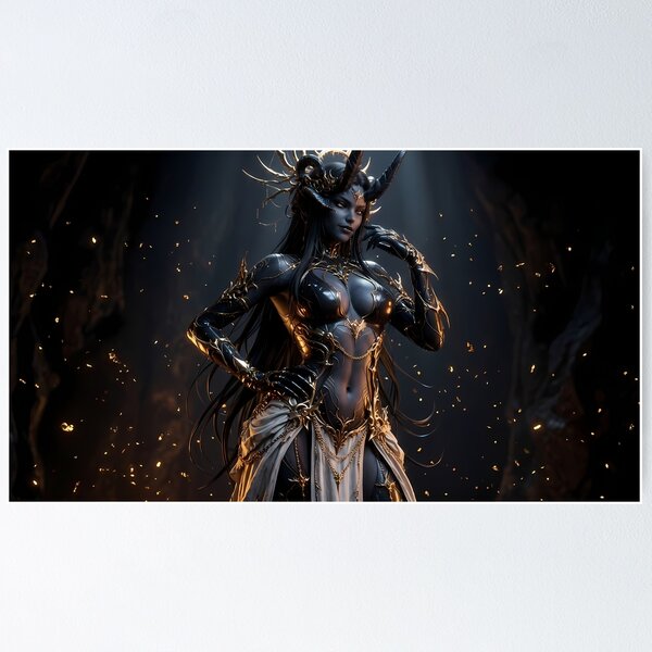 Item preview, Dark Sorceress Fire Portals Epic Fantasy designed and sold by GalleryBrisArt.