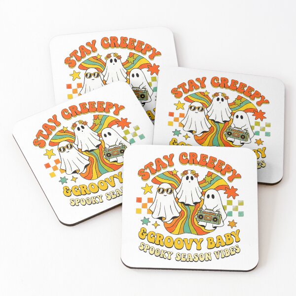 Item preview, Stay Creepy Groovy Ghosts Retro Halloween Vibes designed and sold by VioletNance.