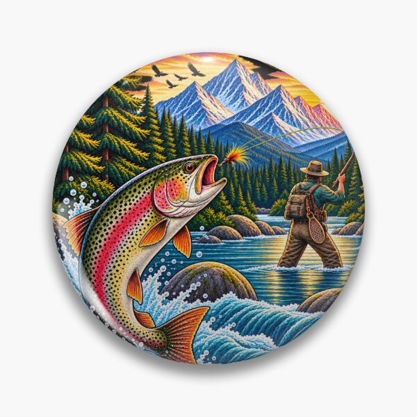 Item preview, Fly Fishing Trout Mountain River Outdoor Adventure designed and sold by JKDJ.