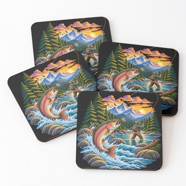 Item preview, Fly Fishing Trout Mountain River Outdoor Adventure designed and sold by JKDJ.