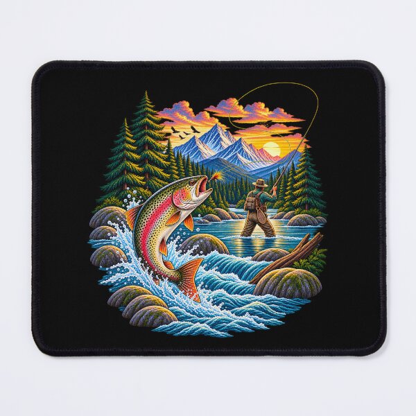 Item preview, Fly Fishing Trout Mountain River Outdoor Adventure designed and sold by JKDJ.
