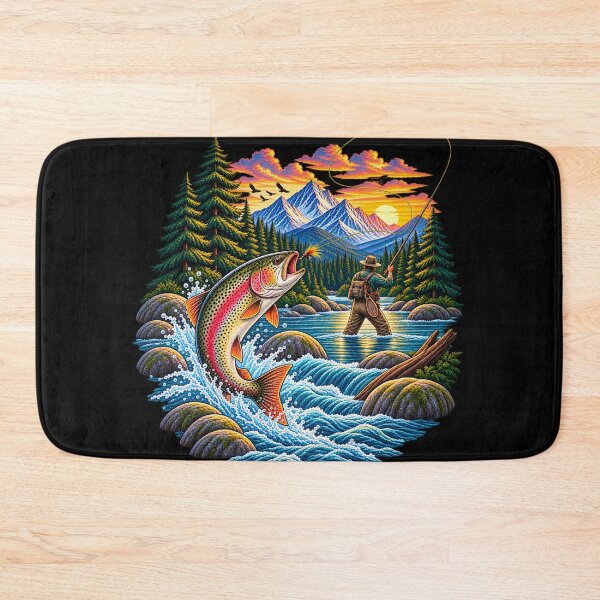Item preview, Fly Fishing Trout Mountain River Outdoor Adventure designed and sold by JKDJ.