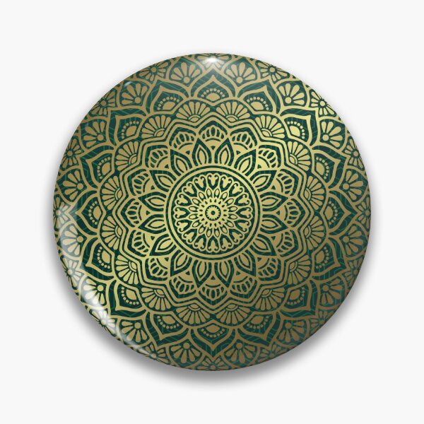 Item preview, Emerald Gold Mandala Ornament designed and sold by Ceylune.