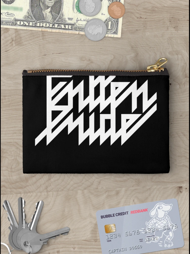 Thumbnail 3 of 4, Zipper Pouch, Geometric Angular White Monogram Pattern designed and sold by DigitalThread.
