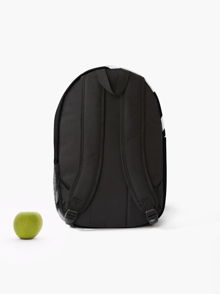 Thumbnail 2 of 3, Backpack, Geometric Angular White Monogram Pattern designed and sold by DigitalThread.