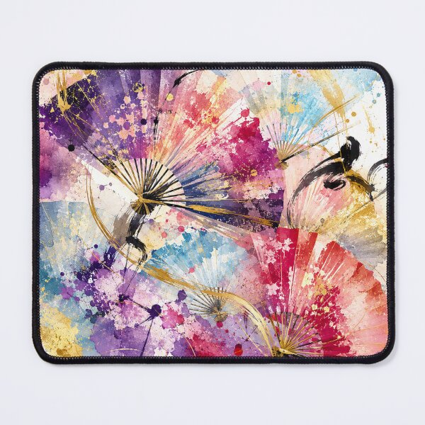 Item preview, Kaleidoscope of Fans — Japanese Watercolor Art designed and sold by アミヤジャ.