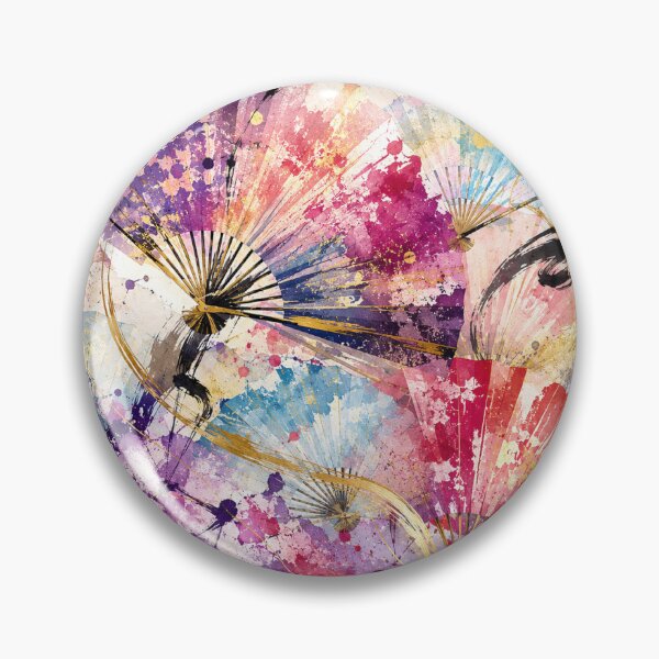 Item preview, Kaleidoscope of Fans — Japanese Watercolor Art designed and sold by アミヤジャ.