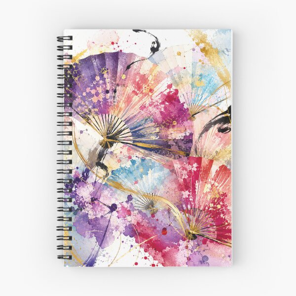 Item preview, Kaleidoscope of Fans — Japanese Watercolor Art designed and sold by アミヤジャ.