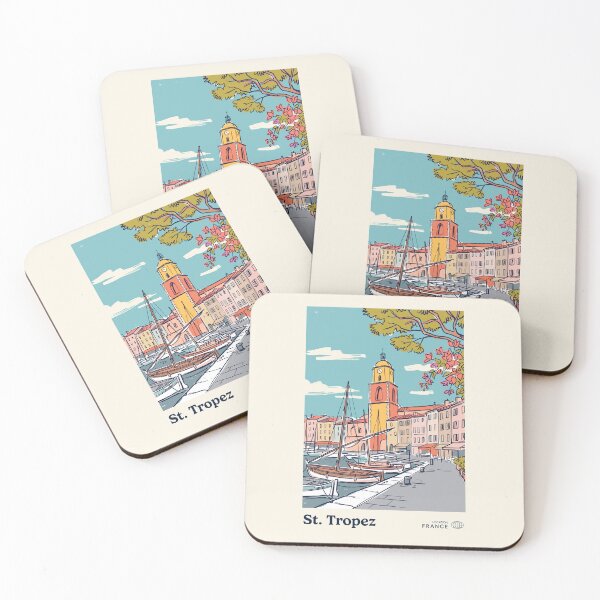Item preview, St. Tropez Vintage Retro France Travel designed and sold by RareDeerArt.