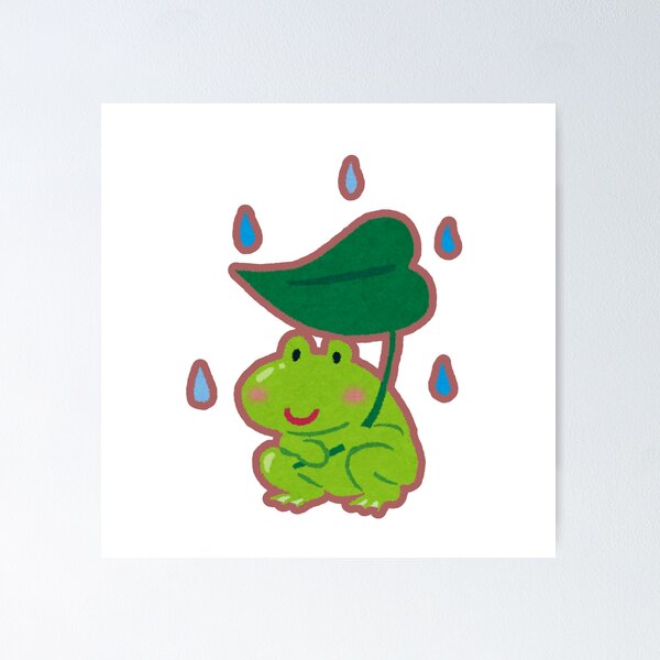 Artikelvorschau, Niedlicher Frosch im Regen mit Regenschirm-Aufkleber entworfen und verkauft von FUSION STUDIO.