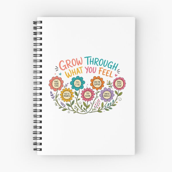 Item preview, Grow Through What You Feel – Positive Mental Health Flowers designed and sold by NinaCreator.