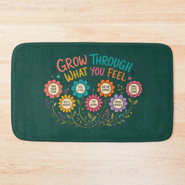 Item preview, Grow Through What You Feel – Positive Mental Health Flowers designed and sold by NinaCreator.