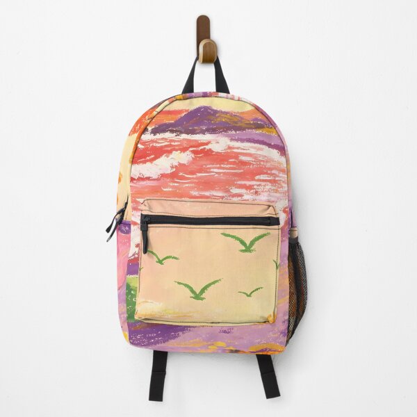 Item preview, Vibrant Fantasy Sunset Beach — Whimsical Colorful Landscape designed and sold by Bondingbonding.
