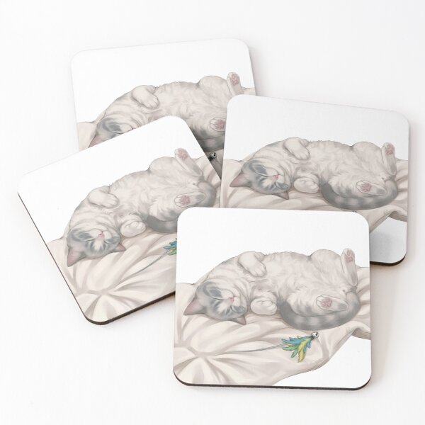 Item preview, Cute Sleeping Kitty BB Nap Time On Pillow Digital Art designed and sold by PetalsPaws.