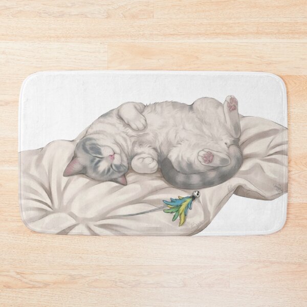 Item preview, Cute Sleeping Kitty BB Nap Time On Pillow Digital Art designed and sold by PetalsPaws.
