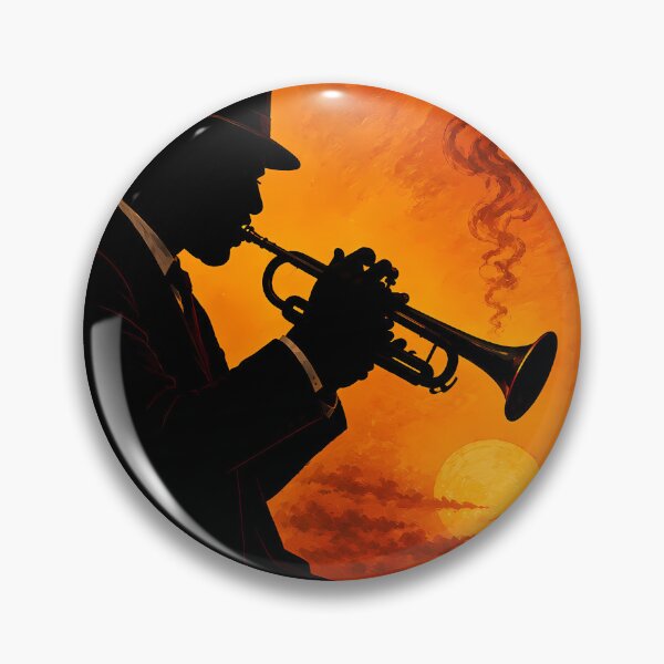 Item preview, Jazz Trumpet Sunset – Vintage Music Silhouette Art designed and sold by GrafiXT.