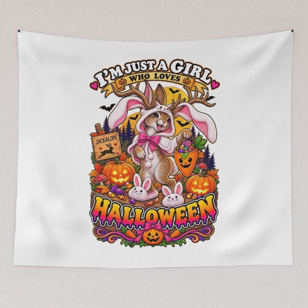 Item preview, ⭐ CRYPT OR TREAT COLLECTION - CRYPTID - JACKALOPE IN BUNNY COSTUME - GIRL - North America designed and sold by WheelieGdArt.