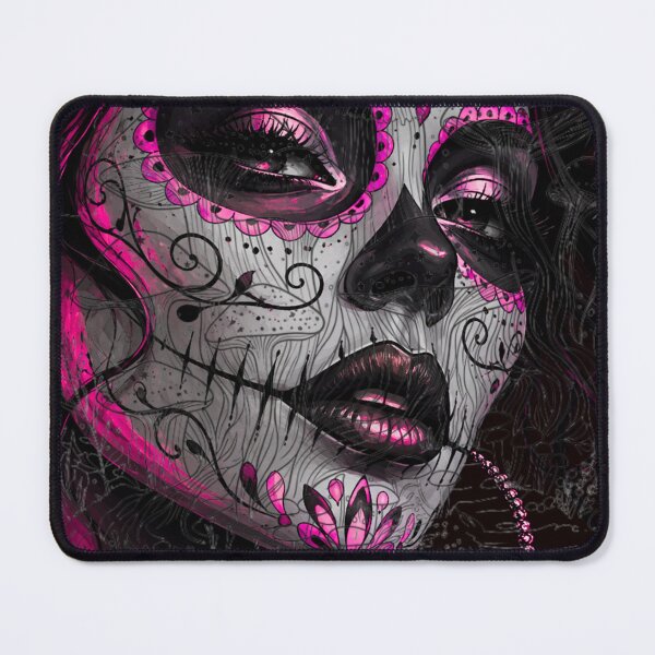 Item preview, pink mushroom day of dead designed and sold by SacredTemple888.