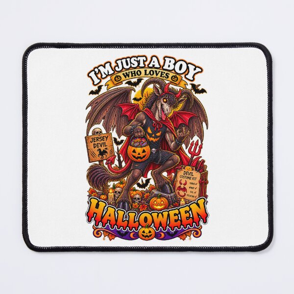 Item preview, ⭐ CRYPT OR TREAT COLLECTION - CRYPTID - JERSEY DEVIL IN DEVIL COSTUME - BOY - New Jersey Pine Barrens designed and sold by WheelieGdArt.