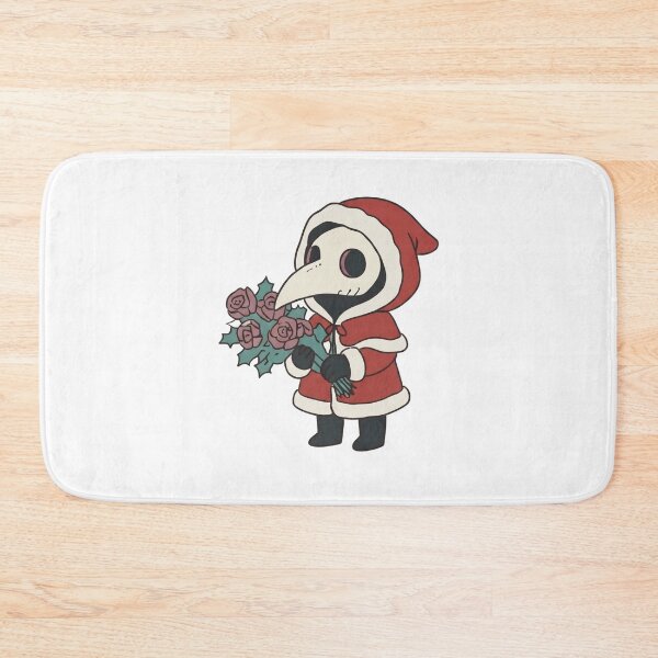 Item preview, Plague Doctor Santa Christmas Roses Holly Bouquet Gothic Holiday Cute designed and sold by wingoo22.