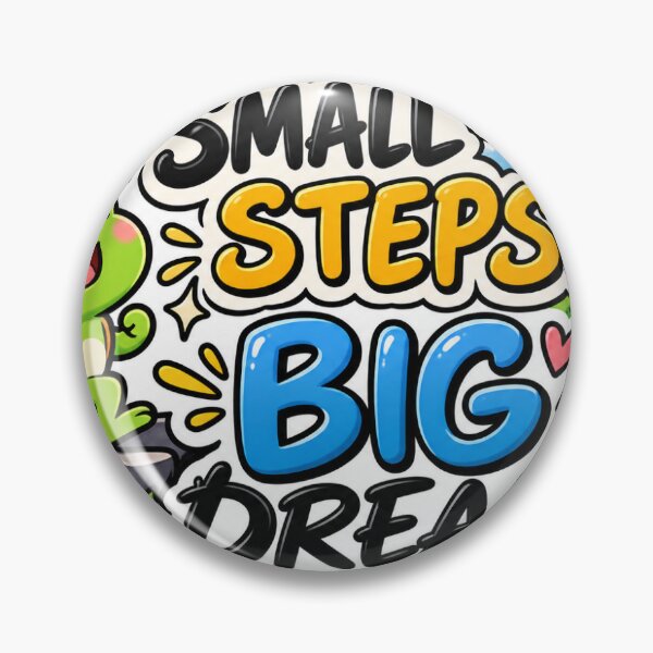 Item preview, Small Steps Big Dreams Motivational Frog Sticker designed and sold by FUSION STUDIO.