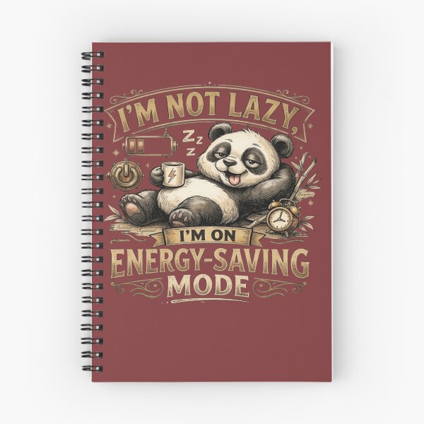 Item preview, I’m Not Lazy I’m on Energy Saving Mode – Funny Panda designed and sold by rudicreations.