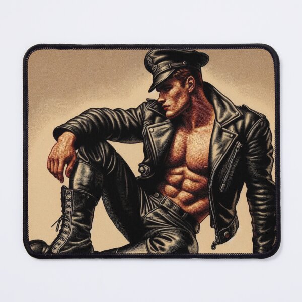 Item preview, Vintage Gay San Francisco Leather Boot Boy Tom of Finland Tribute Graphic Design designed and sold by ItsAKinkThing.