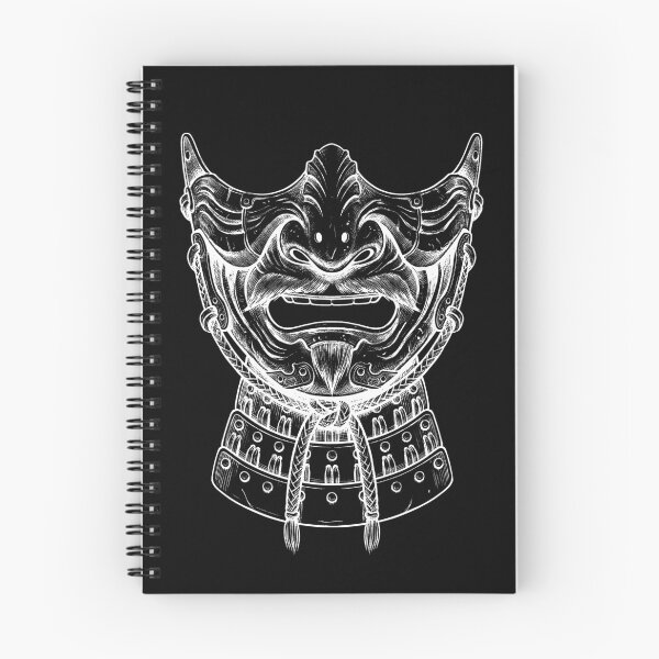 Item preview, The Menpo - Traditional Japanese Samurai Mask Streetwear Art designed and sold by whiteblackcat.