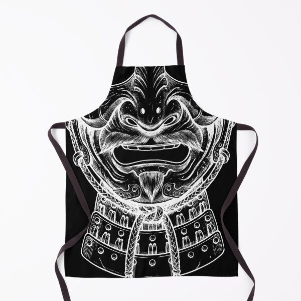 Item preview, The Menpo - Traditional Japanese Samurai Mask Streetwear Art designed and sold by whiteblackcat.