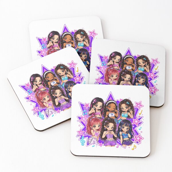 Item preview, Cute Anime Girl Group Star Music Idol Design designed and sold by TurnnerCallagh.