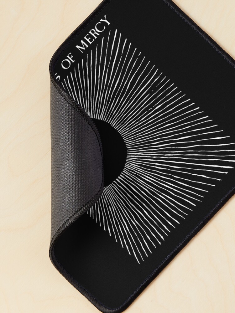 Thumbnail 2 of 5, Mouse Pad, Sun Rays Radiating From Black Circle Pattern designed and sold by degla.