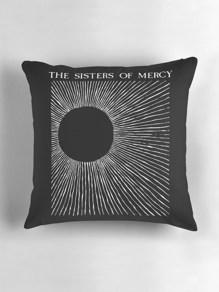 Thumbnail 3 of 4, Pillow, Sun Rays Radiating From Black Circle Pattern designed and sold by degla.