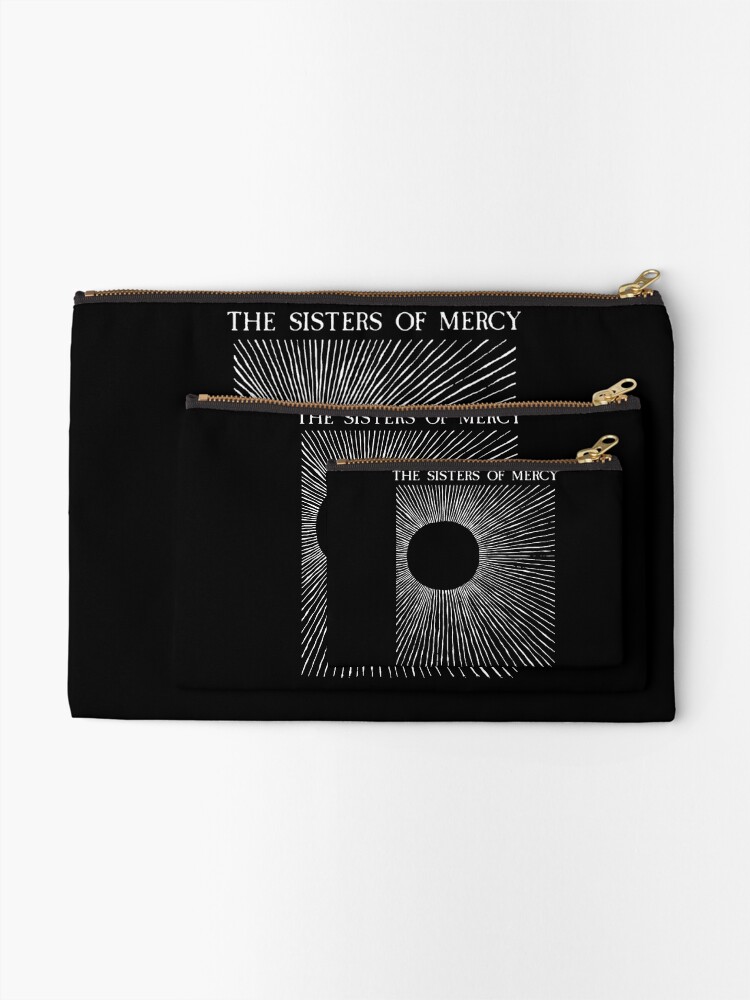 Thumbnail 2 of 4, Zipper Pouch, Sun Rays Radiating From Black Circle Pattern designed and sold by degla.