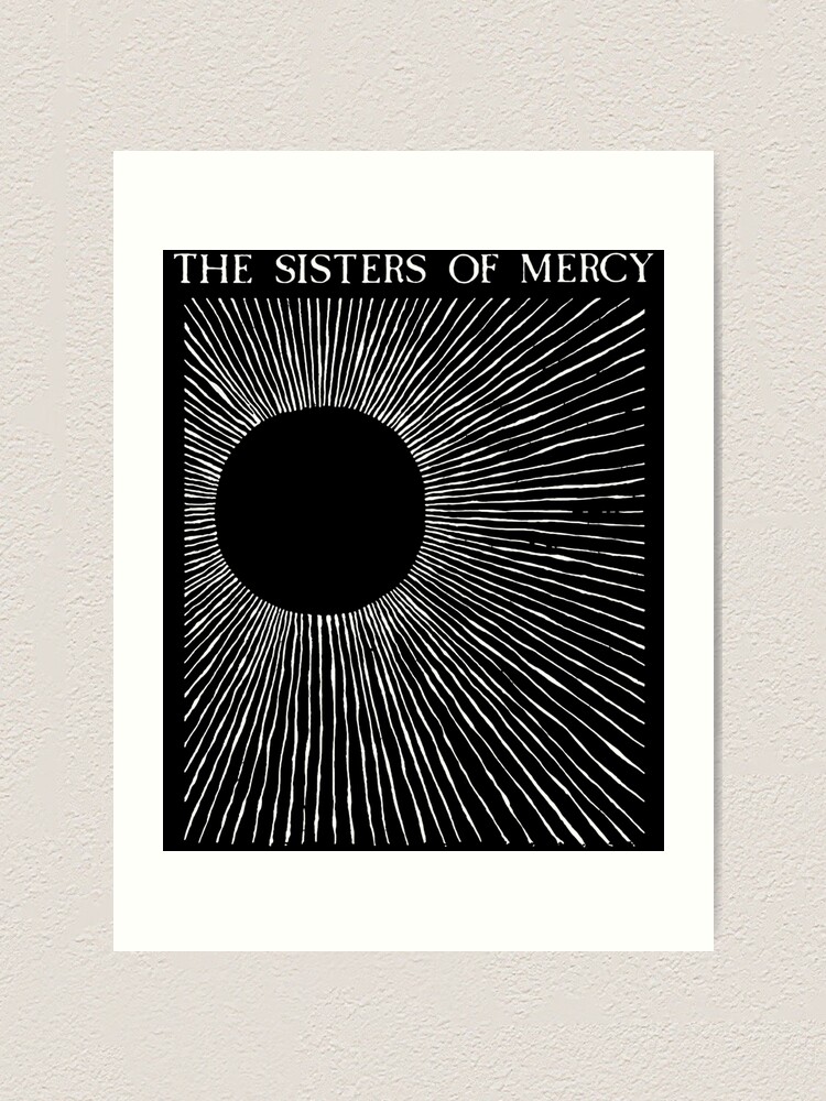 Thumbnail 1 of 3, Art Print, Sun Rays Radiating From Black Circle Pattern designed and sold by degla.