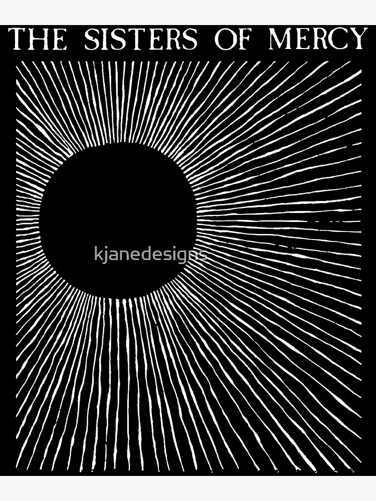 Thumbnail 3 of 3, Poster, Sun Rays Radiating From Black Circle Pattern designed and sold by kjanedesigns ⭐ ⭐ ⭐ ⭐ ⭐.