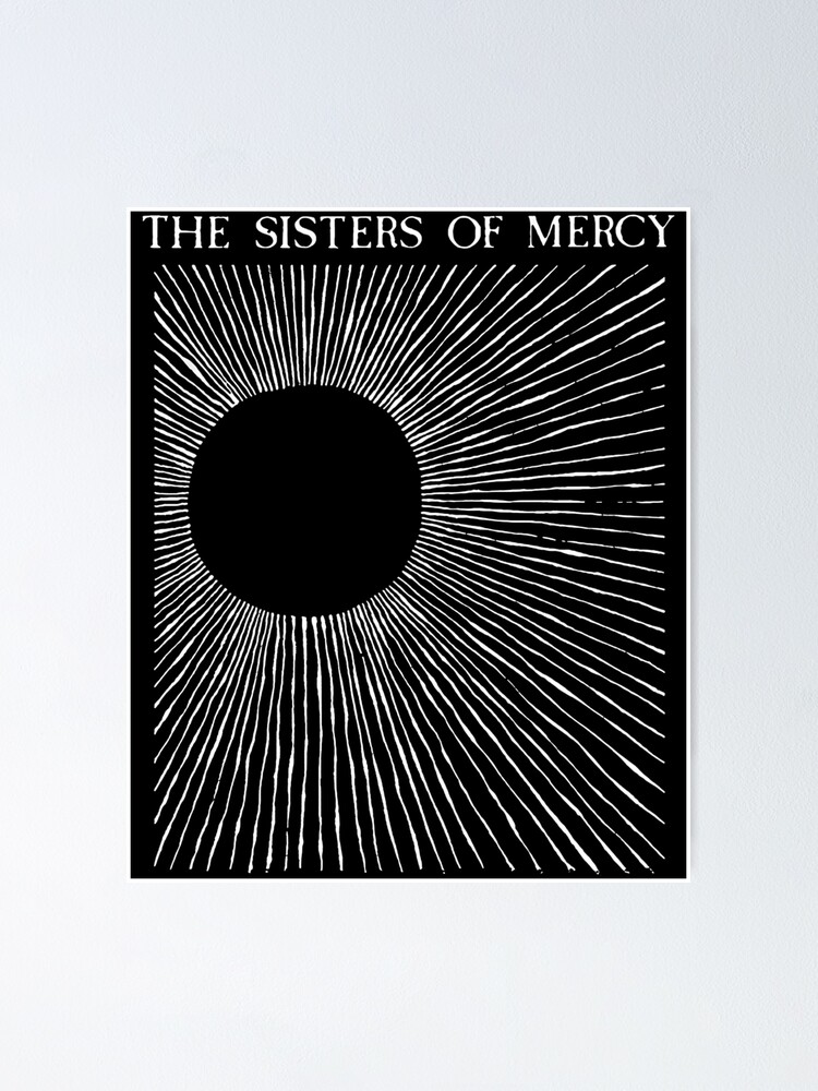 Thumbnail 1 of 3, Poster, Sun Rays Radiating From Black Circle Pattern designed and sold by degla.