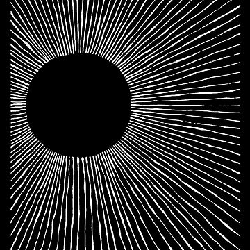 Artwork thumbnail, Sun Rays Radiating From Black Circle Pattern by kjanedesigns ⭐ ⭐ ⭐ ⭐ ⭐