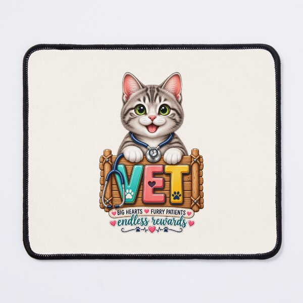 Item preview, Vet – Big Hearts Furry Patients Cute Cat Veterinarian Design designed and sold by HO•Designs.