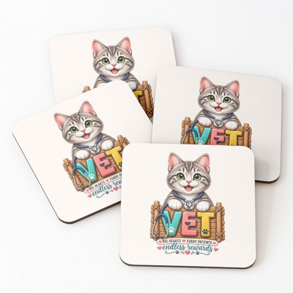 Item preview, Vet – Big Hearts Furry Patients Cute Cat Veterinarian Design designed and sold by HO•Designs.