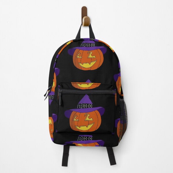 Item preview, Cute Kawaii Jack-o-lantern Pumpkin with Purple Witch Hat designed and sold by CozyCritters8.