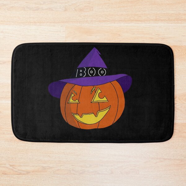 Item preview, Cute Kawaii Jack-o-lantern Pumpkin with Purple Witch Hat designed and sold by CozyCritters8.