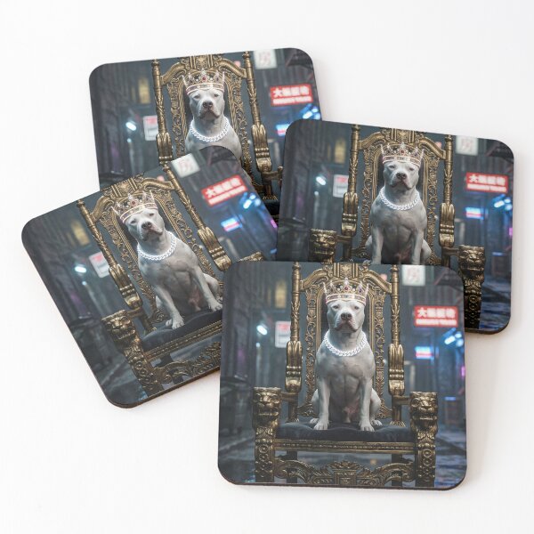Item preview, Pitbull King on Golden Throne  designed and sold by FENOMStudio.