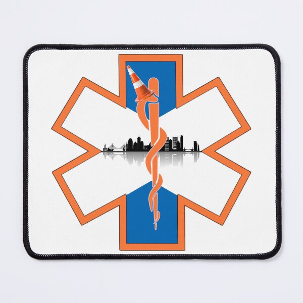 Item preview, BOSTON EMS - Tartan Army Caduceus Traffic Cone Star of Life designed and sold by FireEMSDesigns.